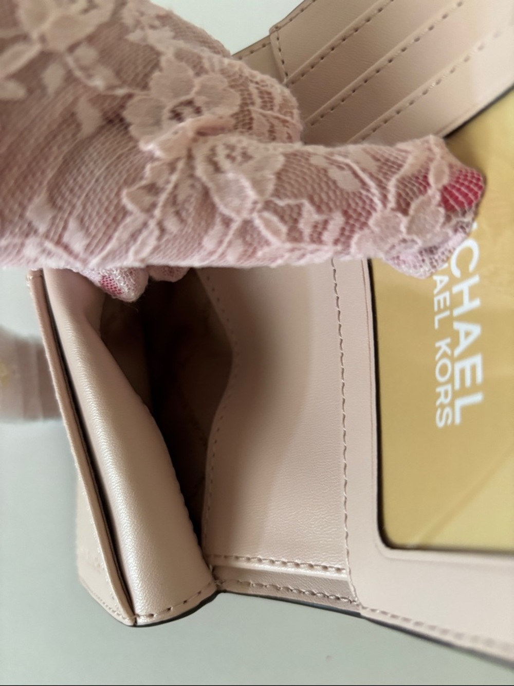 Michael Kors Jet Set Travel Wallet with Pink Heart Print - Picture 6 of 8